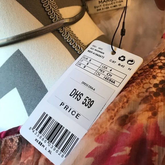 NWT Mango Women’s Floral Dress Size S - Picture 4 of 6